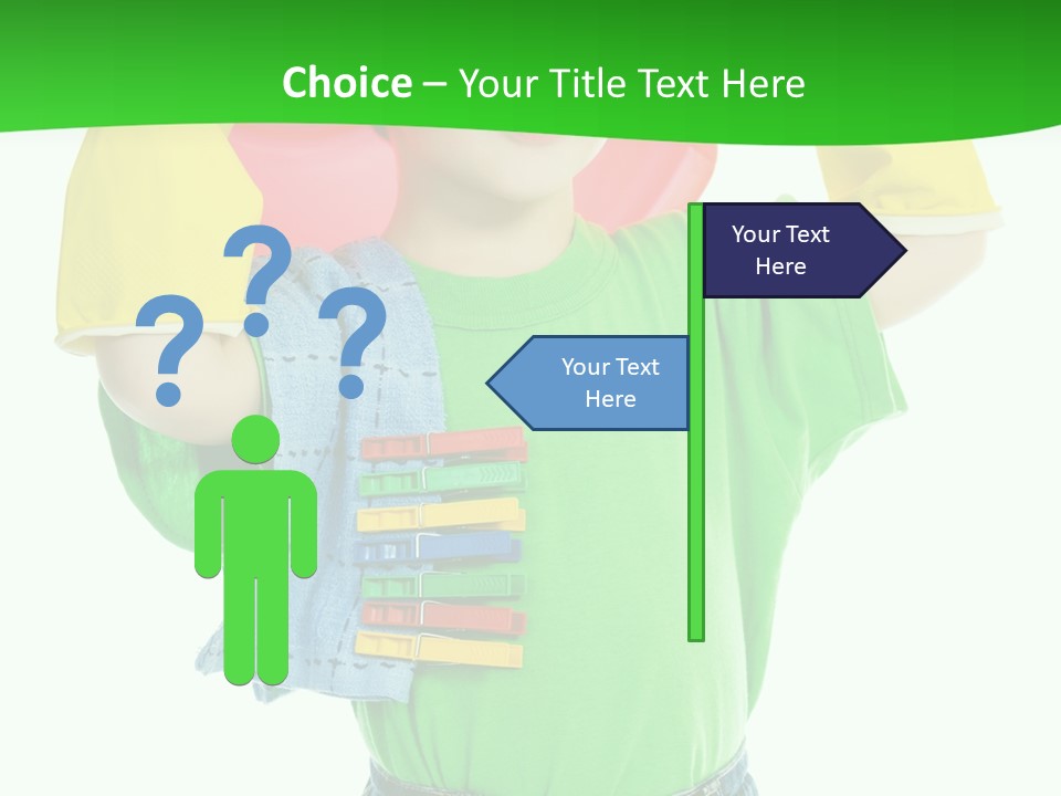 A Little Boy Is Holding A Toy In His Hands PowerPoint Template