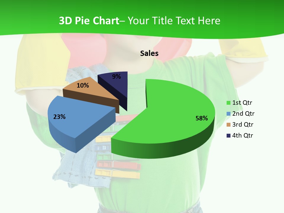 A Little Boy Is Holding A Toy In His Hands PowerPoint Template