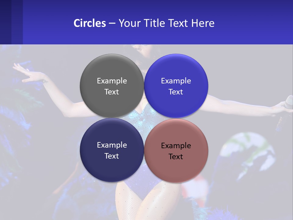 A Woman Dressed In A Blue And Green Costume PowerPoint Template