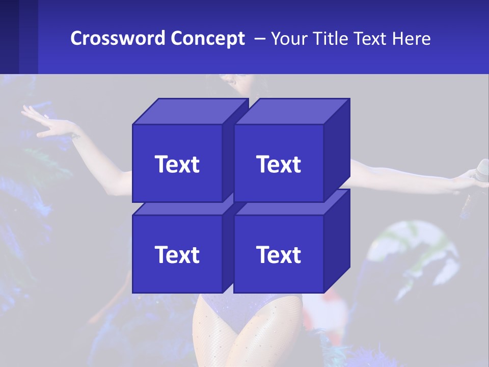 A Woman Dressed In A Blue And Green Costume PowerPoint Template