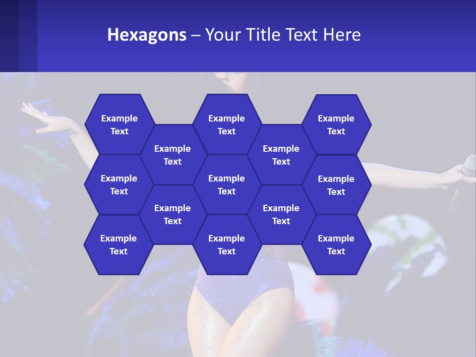 A Woman Dressed In A Blue And Green Costume PowerPoint Template