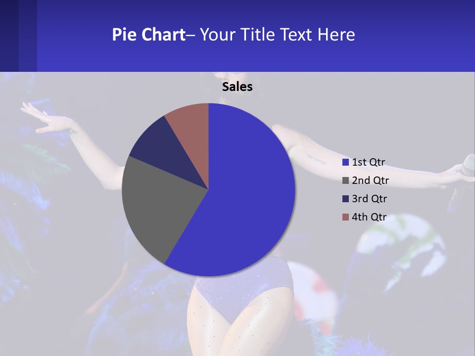 A Woman Dressed In A Blue And Green Costume PowerPoint Template