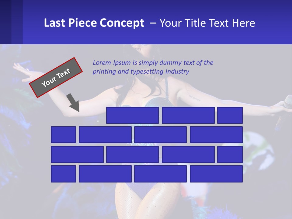 A Woman Dressed In A Blue And Green Costume PowerPoint Template
