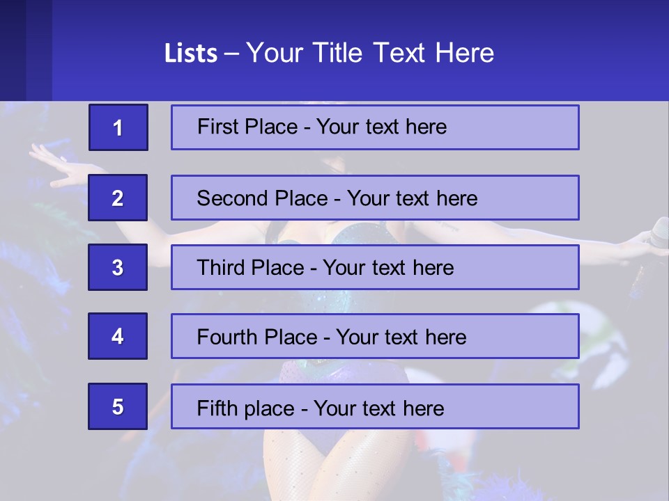 A Woman Dressed In A Blue And Green Costume PowerPoint Template