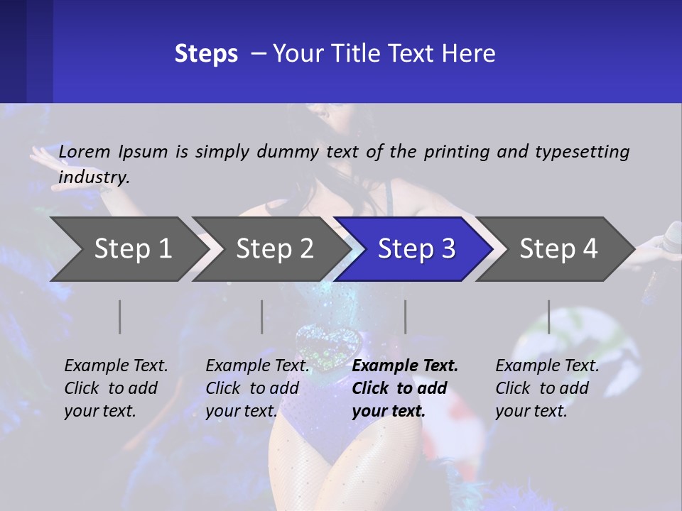 A Woman Dressed In A Blue And Green Costume PowerPoint Template