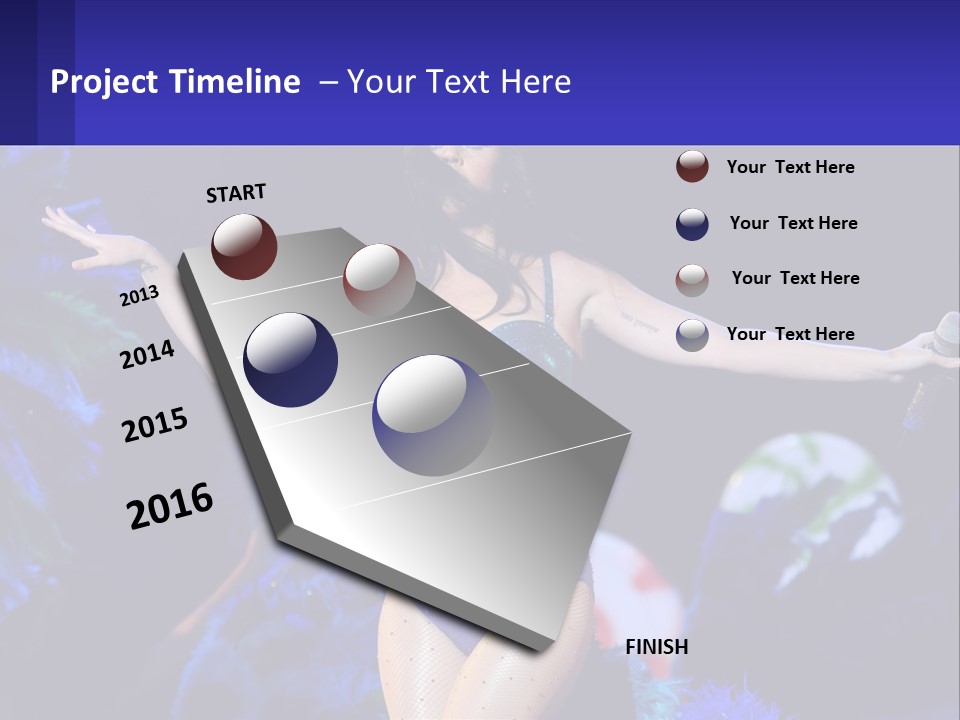 A Woman Dressed In A Blue And Green Costume PowerPoint Template