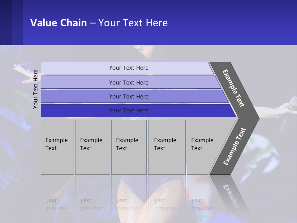 A Woman Dressed In A Blue And Green Costume PowerPoint Template