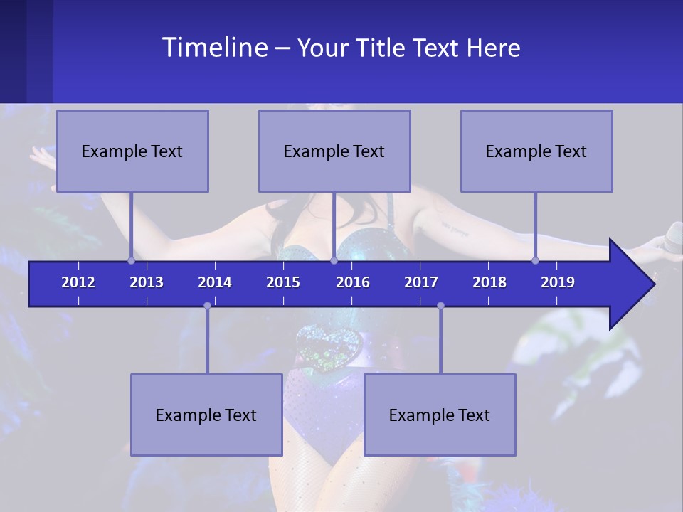 A Woman Dressed In A Blue And Green Costume PowerPoint Template