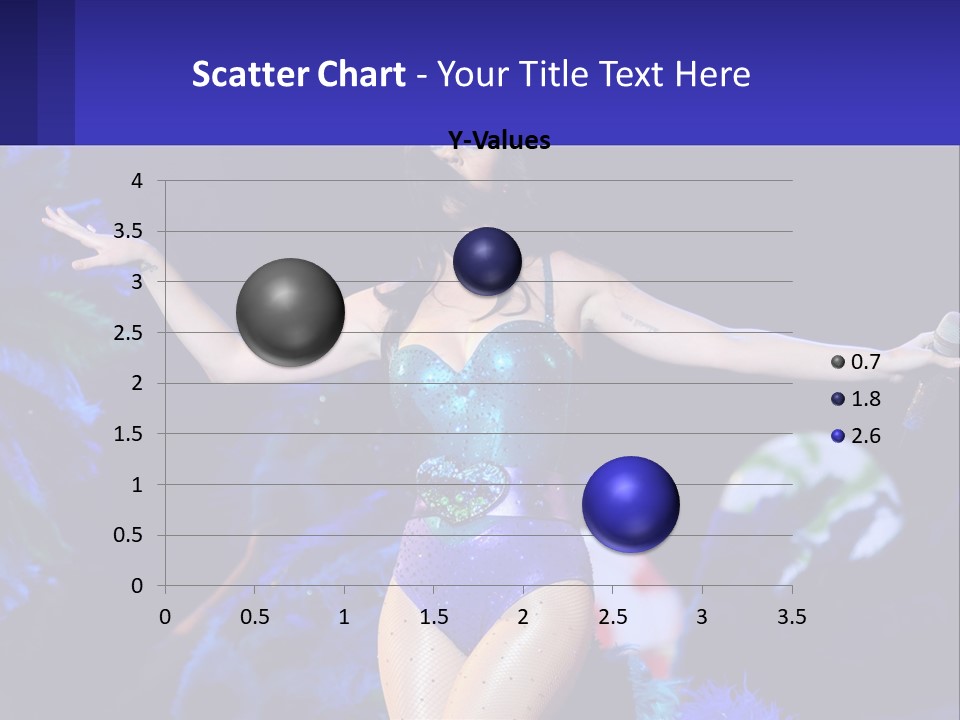 A Woman Dressed In A Blue And Green Costume PowerPoint Template