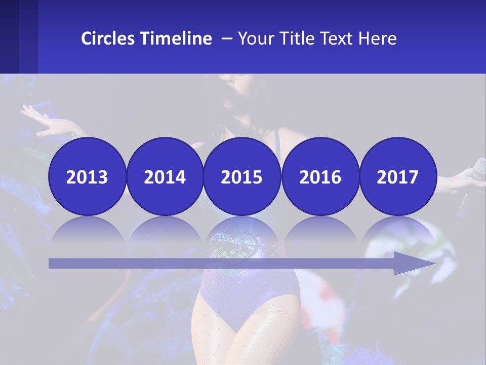 A Woman Dressed In A Blue And Green Costume PowerPoint Template