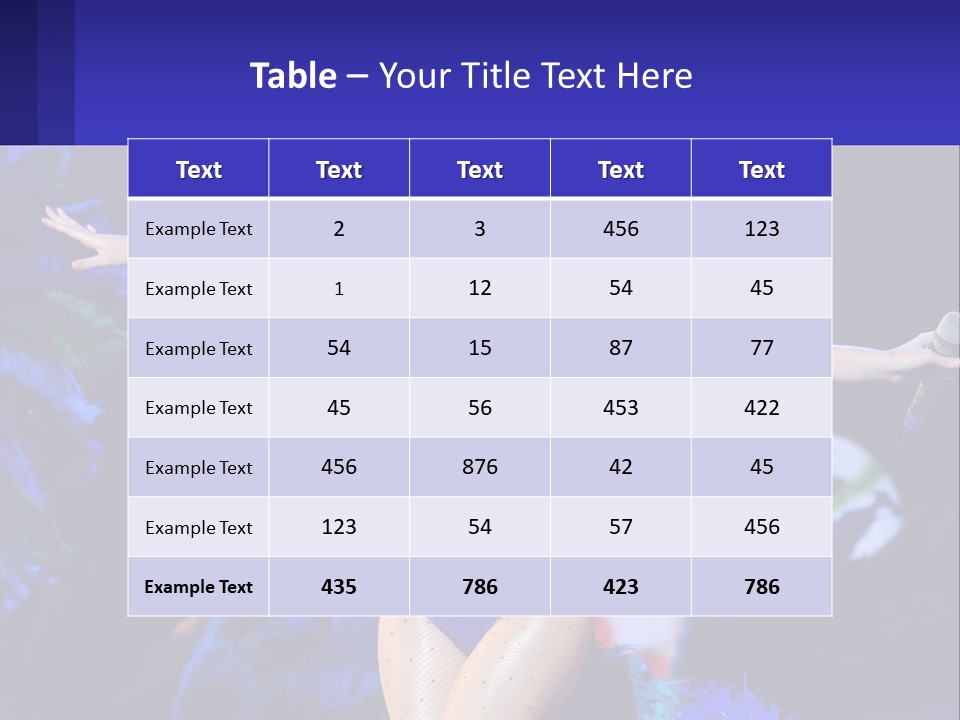 A Woman Dressed In A Blue And Green Costume PowerPoint Template