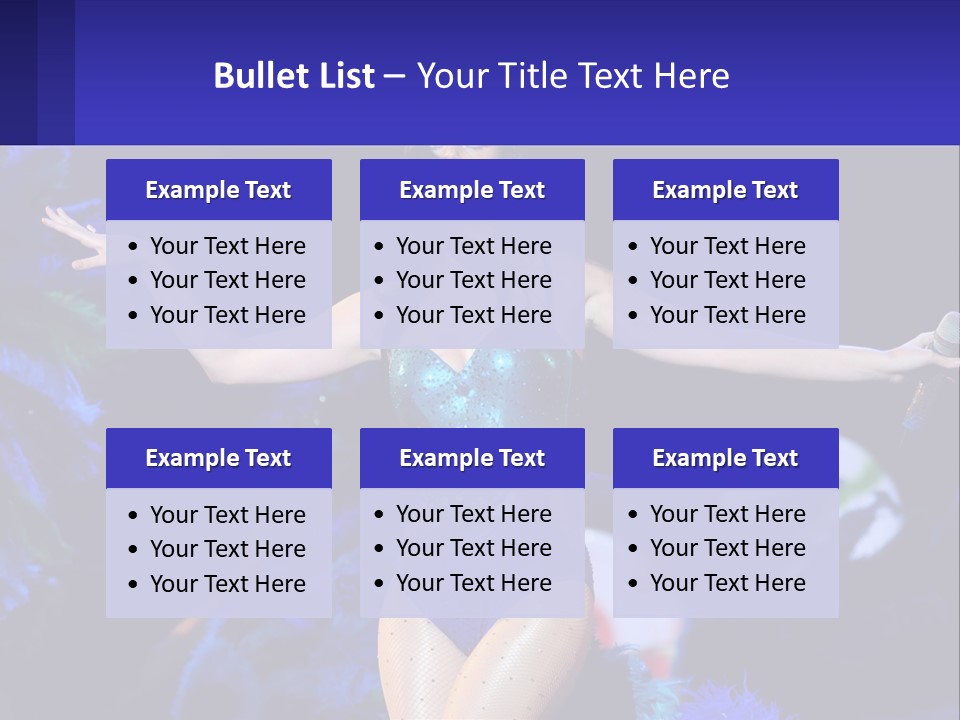 A Woman Dressed In A Blue And Green Costume PowerPoint Template