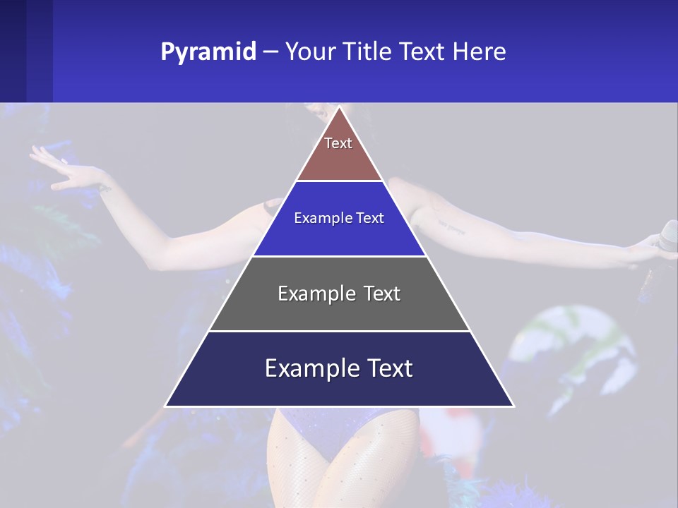 A Woman Dressed In A Blue And Green Costume PowerPoint Template