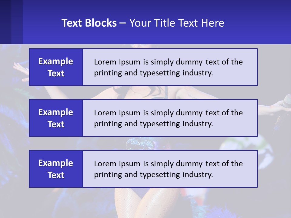 A Woman Dressed In A Blue And Green Costume PowerPoint Template