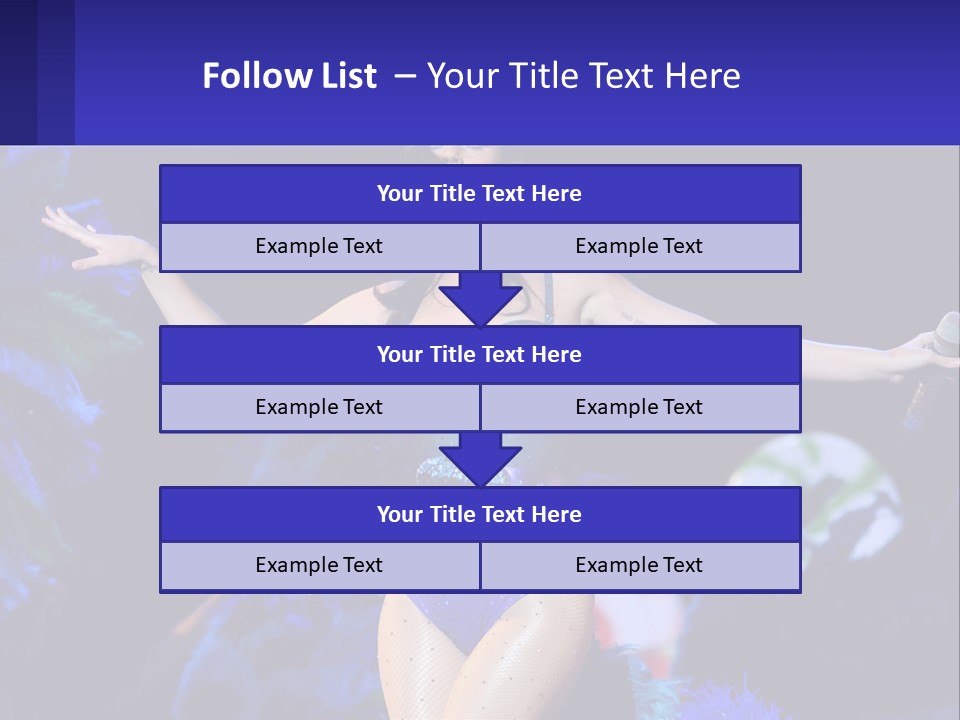 A Woman Dressed In A Blue And Green Costume PowerPoint Template