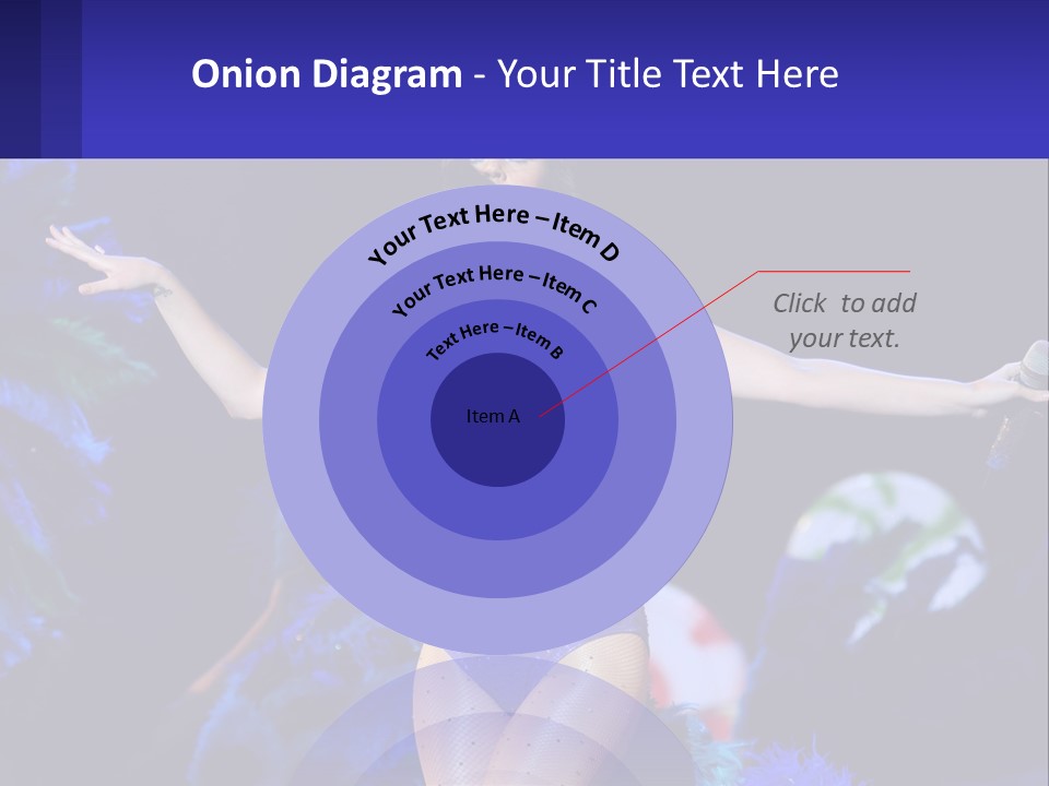 A Woman Dressed In A Blue And Green Costume PowerPoint Template