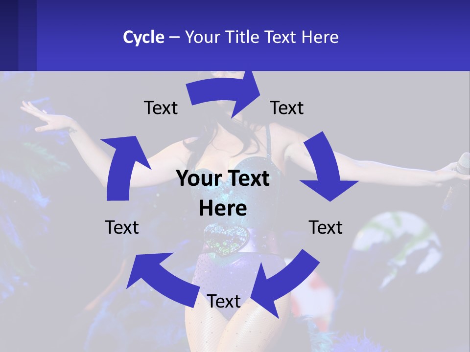 A Woman Dressed In A Blue And Green Costume PowerPoint Template