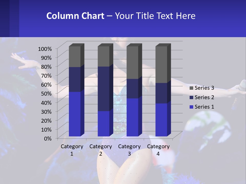 A Woman Dressed In A Blue And Green Costume PowerPoint Template