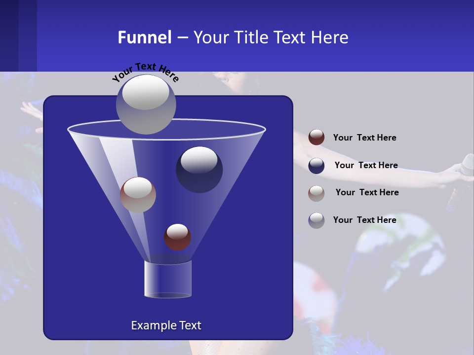 A Woman Dressed In A Blue And Green Costume PowerPoint Template