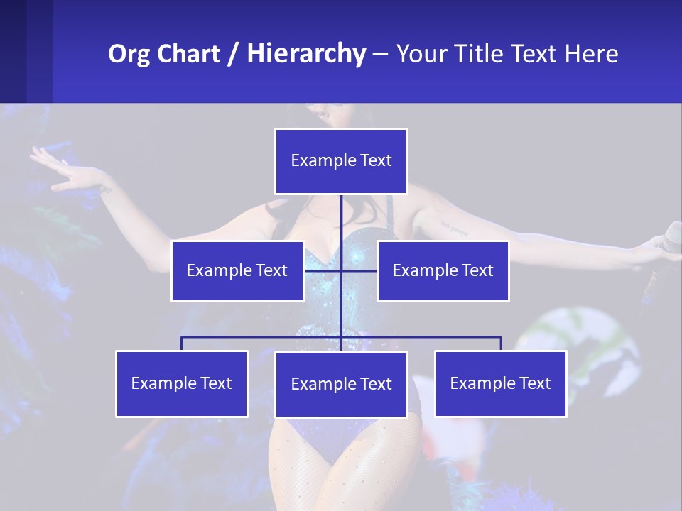 A Woman Dressed In A Blue And Green Costume PowerPoint Template