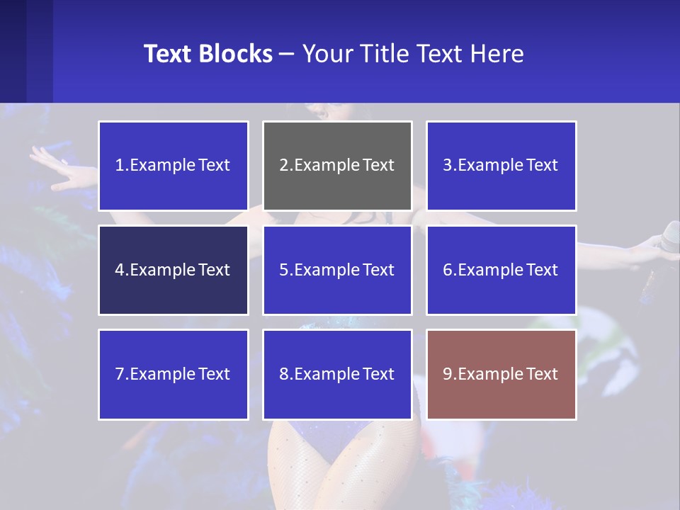 A Woman Dressed In A Blue And Green Costume PowerPoint Template