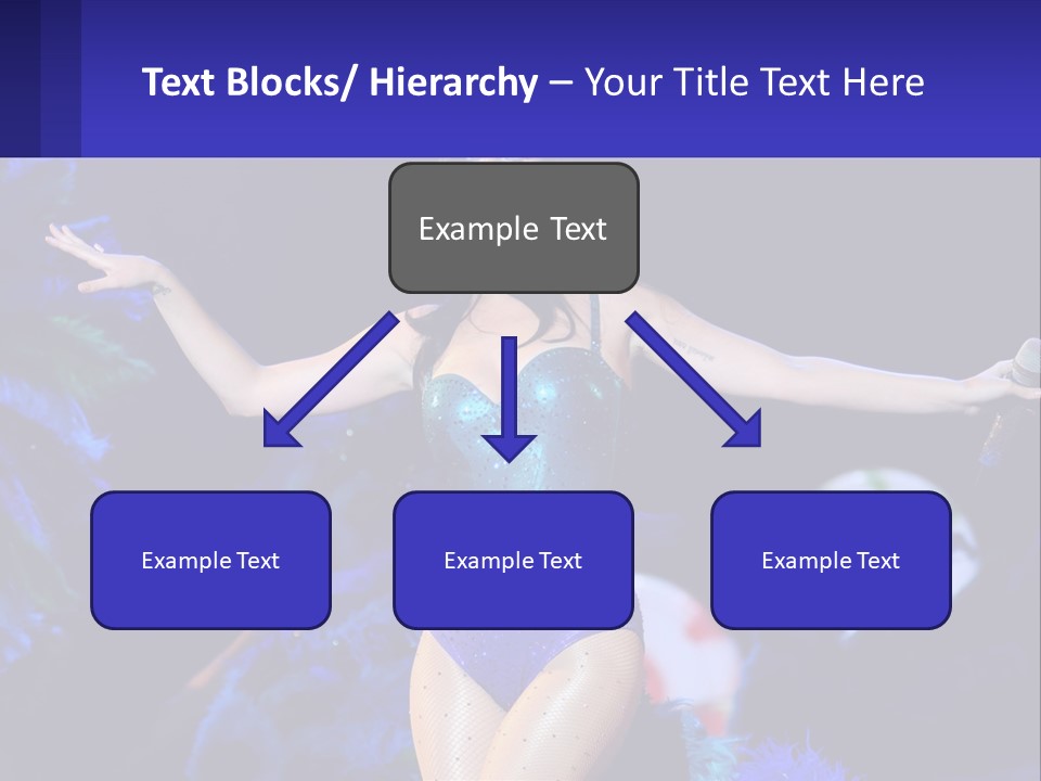 A Woman Dressed In A Blue And Green Costume PowerPoint Template