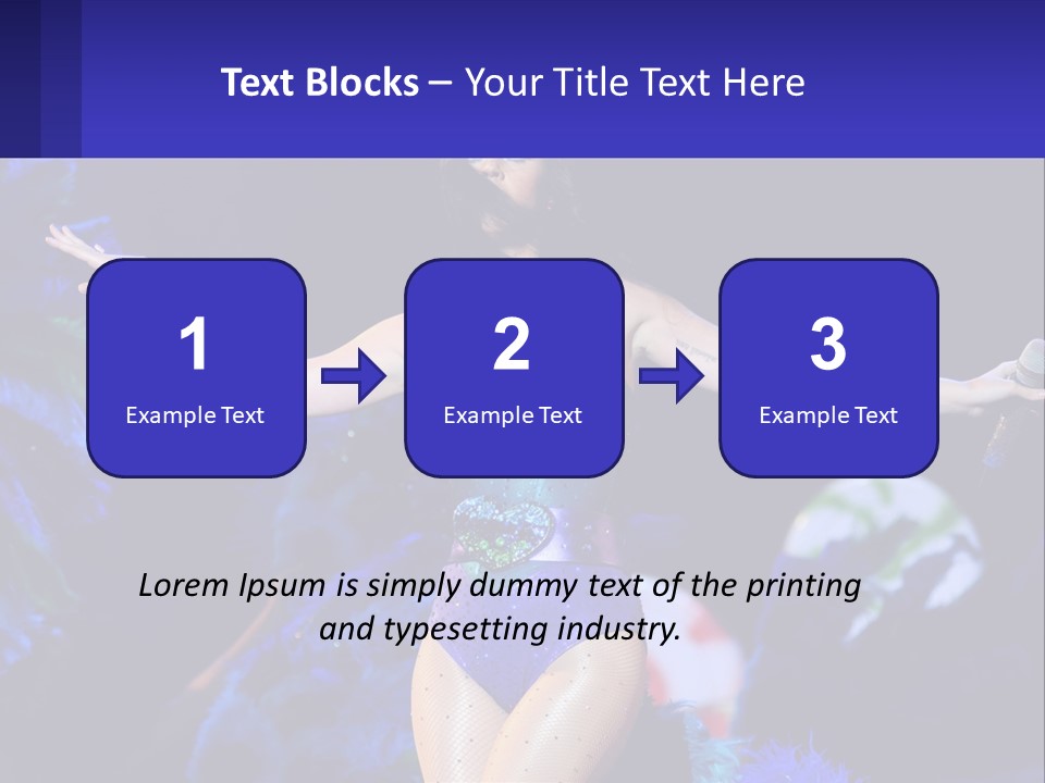 A Woman Dressed In A Blue And Green Costume PowerPoint Template