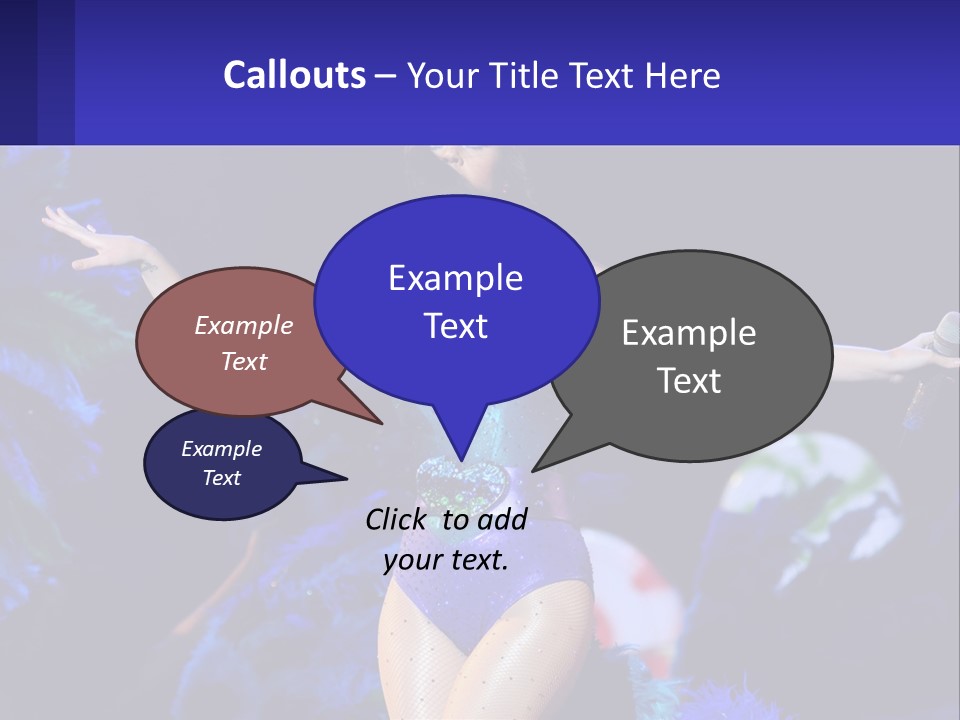 A Woman Dressed In A Blue And Green Costume PowerPoint Template