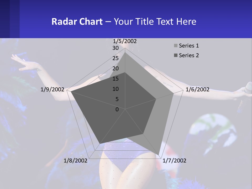 A Woman Dressed In A Blue And Green Costume PowerPoint Template