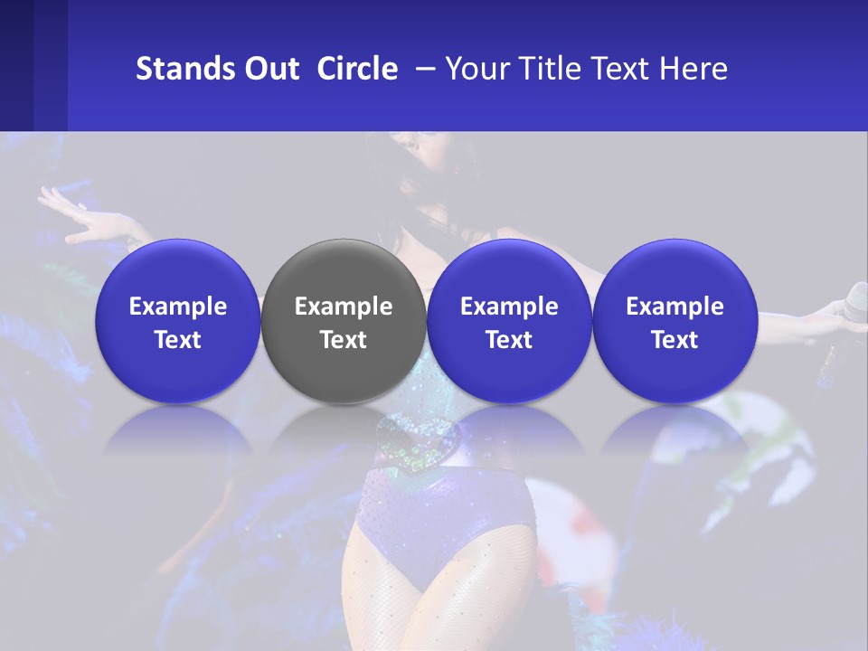 A Woman Dressed In A Blue And Green Costume PowerPoint Template