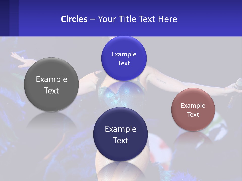 A Woman Dressed In A Blue And Green Costume PowerPoint Template