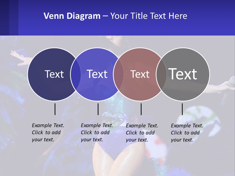 A Woman Dressed In A Blue And Green Costume PowerPoint Template