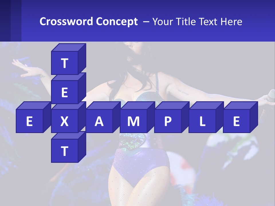 A Woman Dressed In A Blue And Green Costume PowerPoint Template