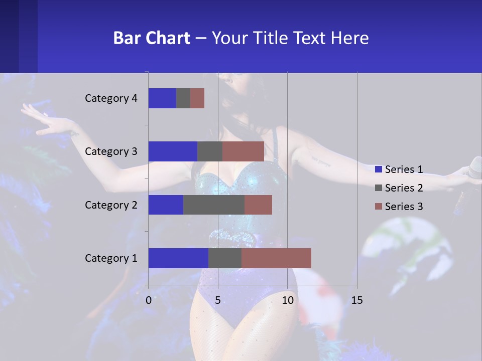 A Woman Dressed In A Blue And Green Costume PowerPoint Template