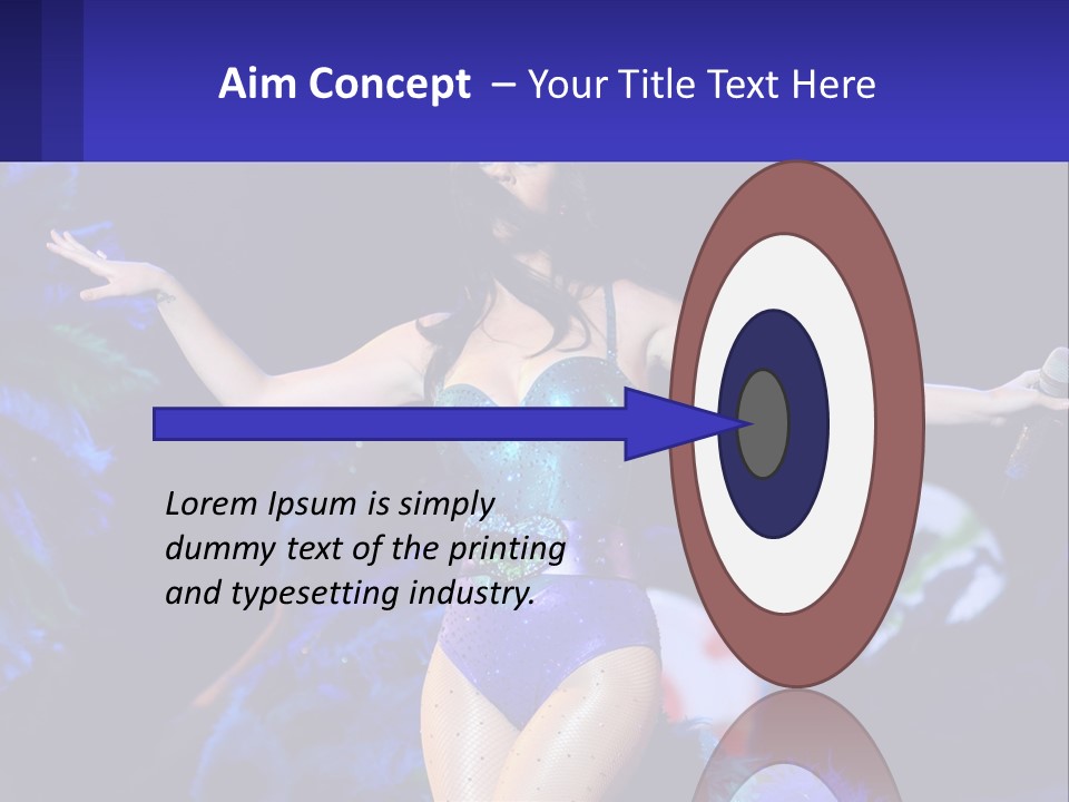 A Woman Dressed In A Blue And Green Costume PowerPoint Template