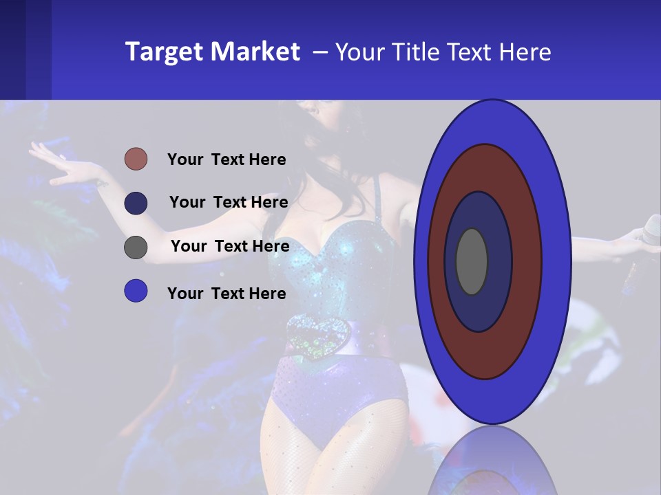 A Woman Dressed In A Blue And Green Costume PowerPoint Template