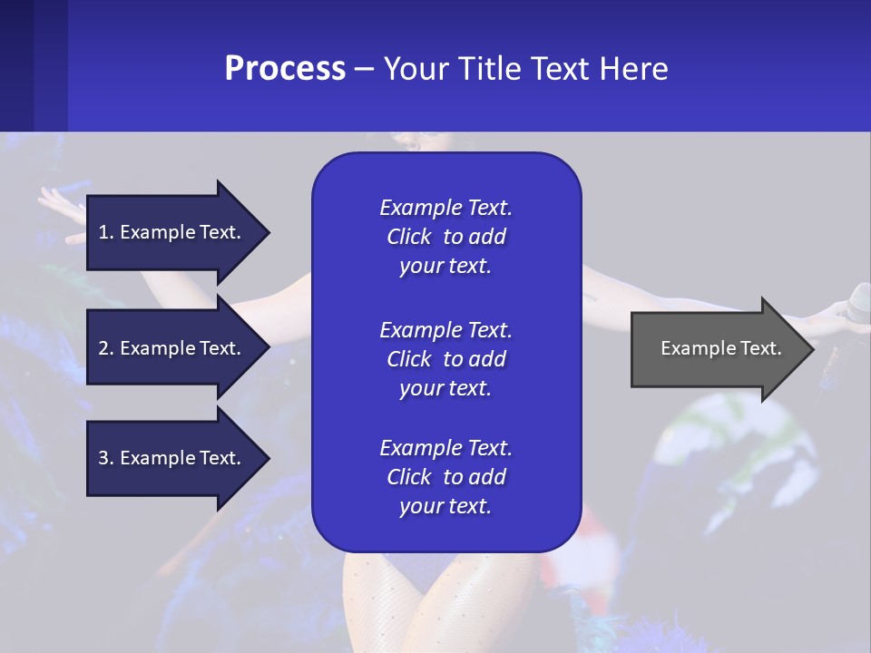 A Woman Dressed In A Blue And Green Costume PowerPoint Template