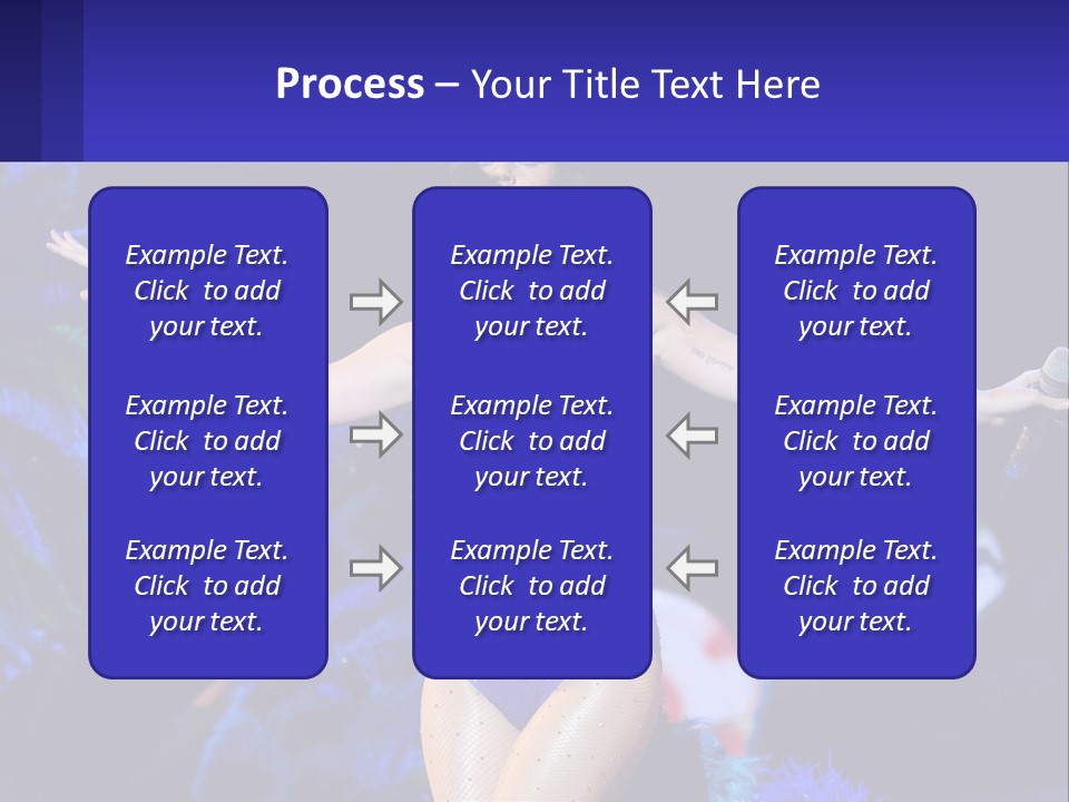 A Woman Dressed In A Blue And Green Costume PowerPoint Template