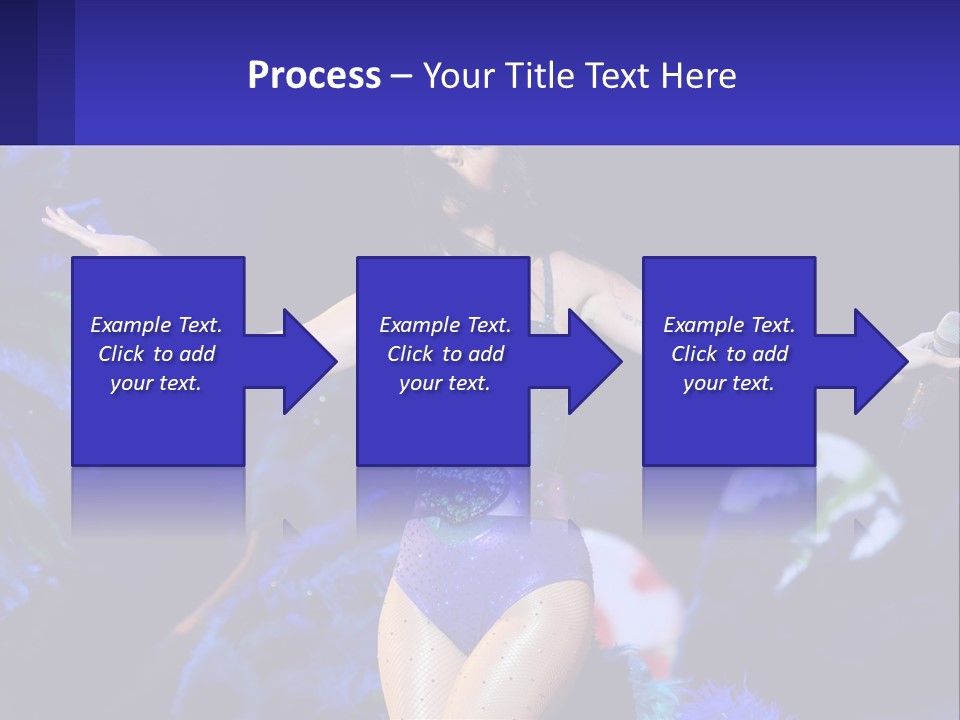 A Woman Dressed In A Blue And Green Costume PowerPoint Template