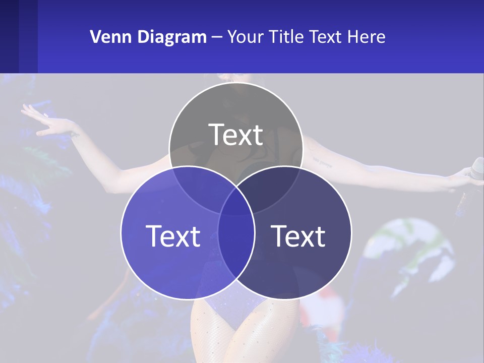 A Woman Dressed In A Blue And Green Costume PowerPoint Template