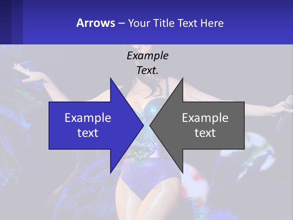 A Woman Dressed In A Blue And Green Costume PowerPoint Template