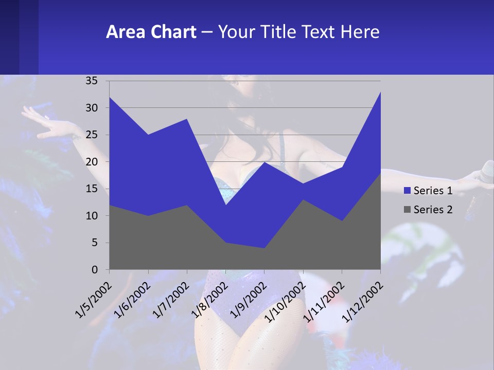 A Woman Dressed In A Blue And Green Costume PowerPoint Template