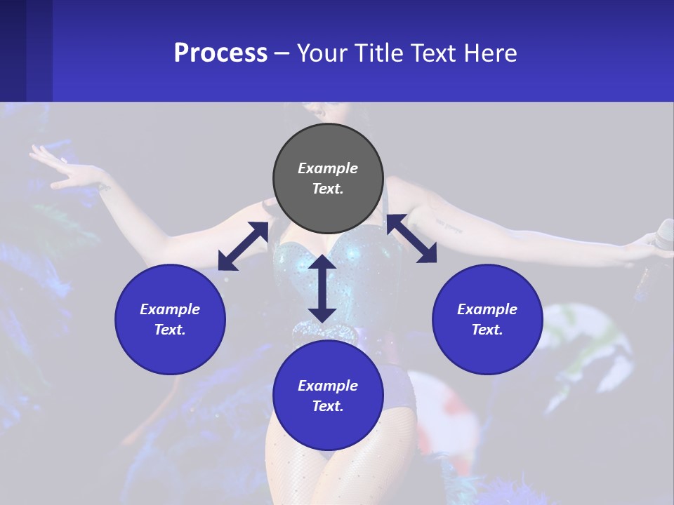 A Woman Dressed In A Blue And Green Costume PowerPoint Template