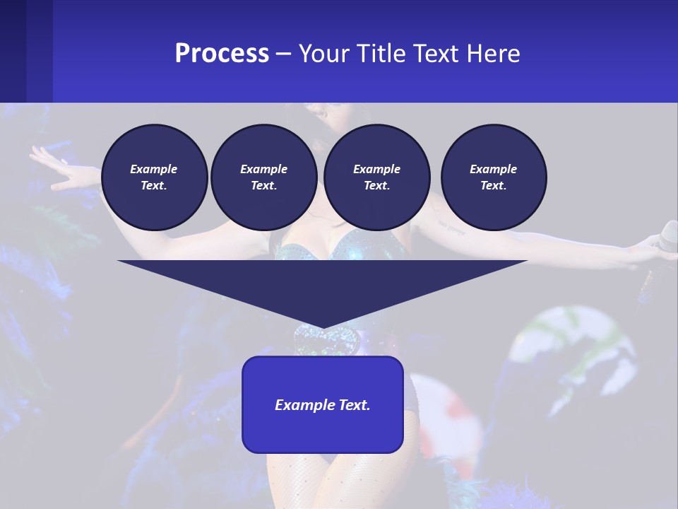 A Woman Dressed In A Blue And Green Costume PowerPoint Template