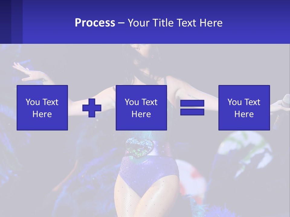 A Woman Dressed In A Blue And Green Costume PowerPoint Template