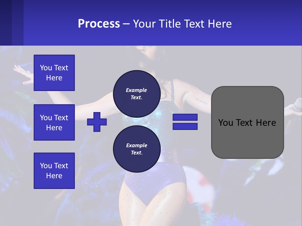 A Woman Dressed In A Blue And Green Costume PowerPoint Template