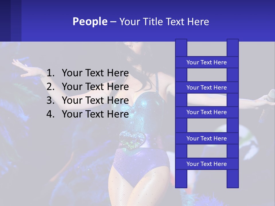 A Woman Dressed In A Blue And Green Costume PowerPoint Template