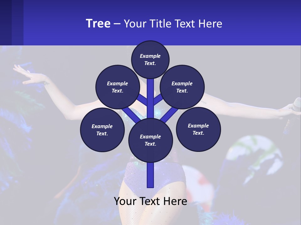 A Woman Dressed In A Blue And Green Costume PowerPoint Template