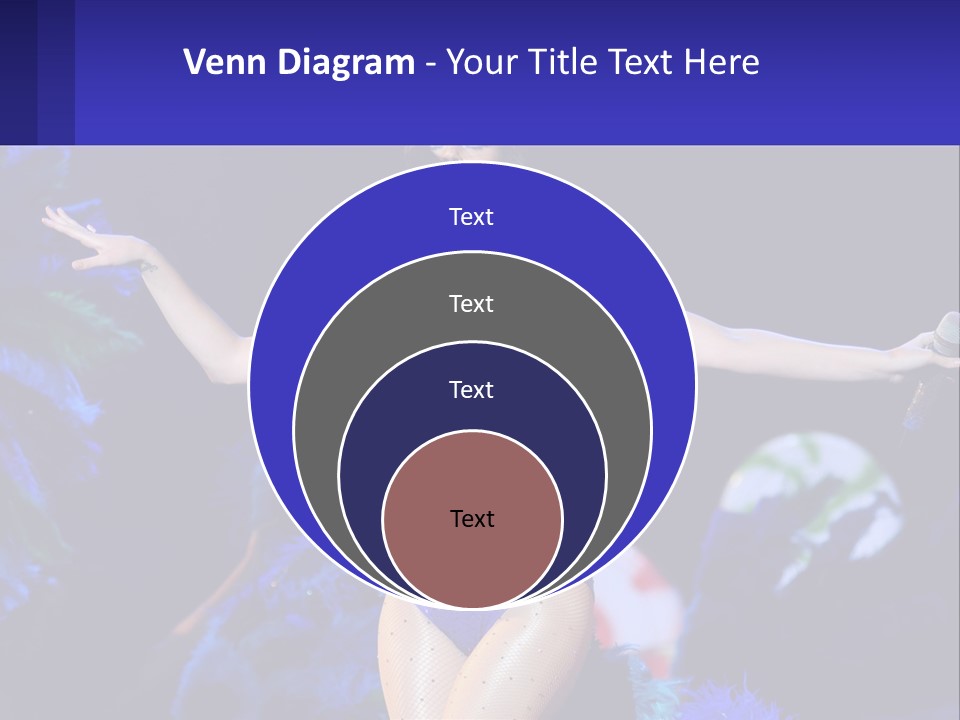 A Woman Dressed In A Blue And Green Costume PowerPoint Template