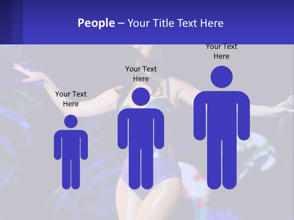 A Woman Dressed In A Blue And Green Costume PowerPoint Template